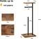 Black Freestanding Toilet Paper Holder Stand with Shelf